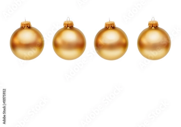 Obraz Weihnachtskugeln gold