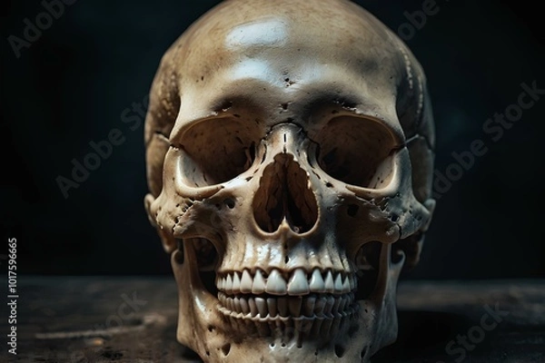 Obraz skull on a black