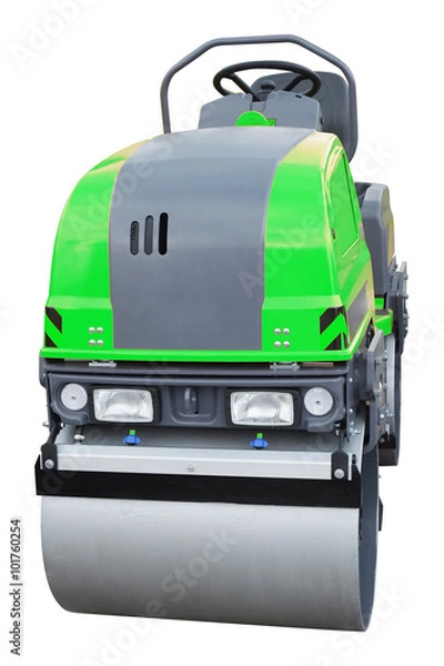 Obraz The image of a road roller under the white background