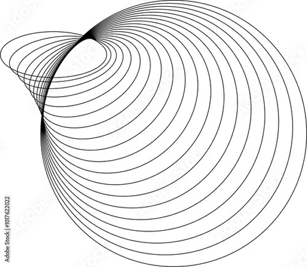 Fototapeta Circles line dynamic pattern. Technology design