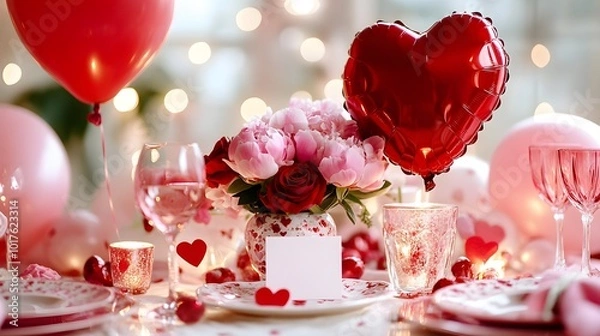 Obraz Romantic Table Setting for Special Occasion
