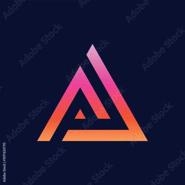 Fototapeta triangle logo