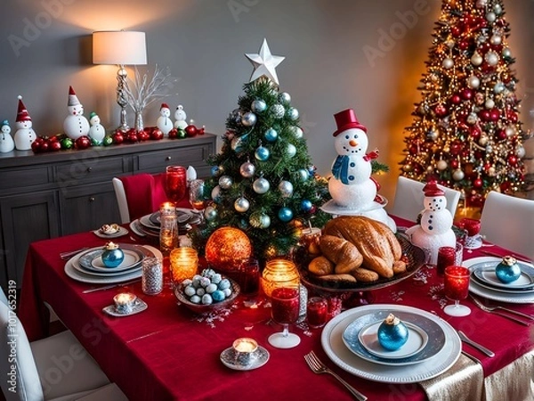 Obraz Christmas table collection 