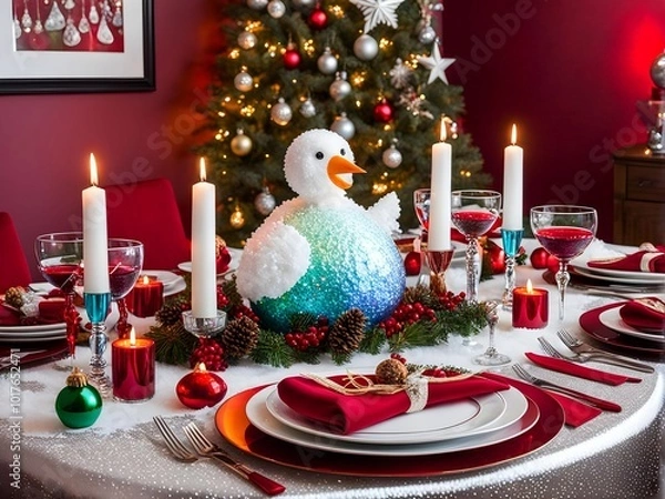 Obraz Christmas table collection 