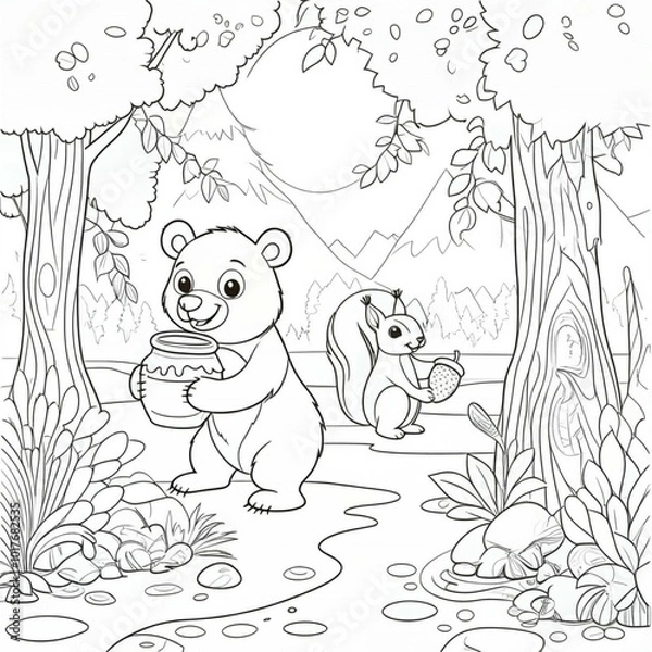 Obraz animals in the forest