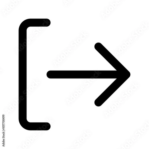 Obraz logout line icon