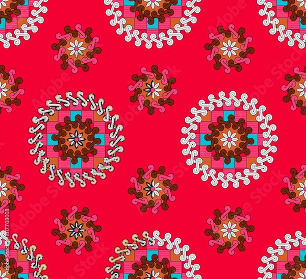 Obraz All over Design Seamless Pattern Best Background Digital Print Textile