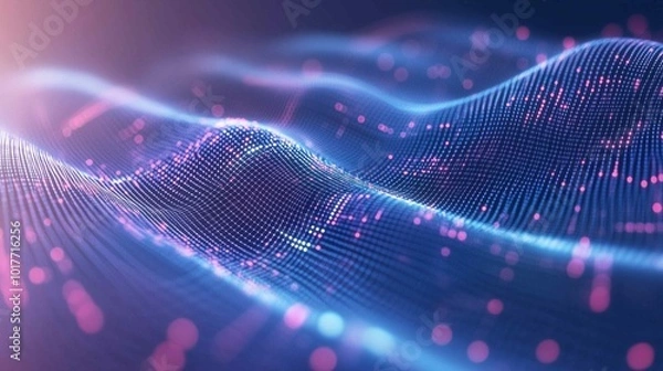 Fototapeta Digital background, can be used in the description of network abilities, technological processes, digital storages, science, education, etc.
