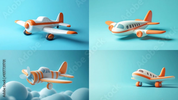 Fototapeta 3d airplane graphic
