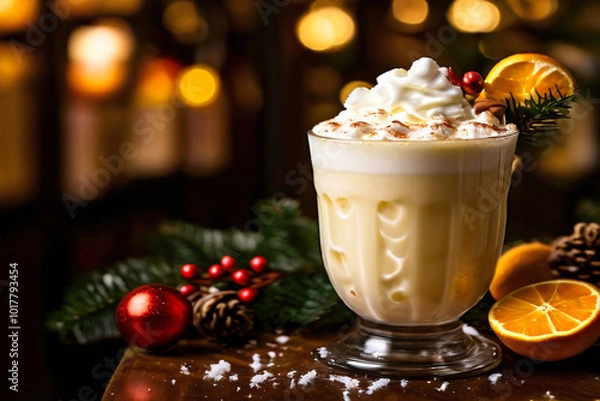 Obraz Eierpusch mit Orangen und Kerzen