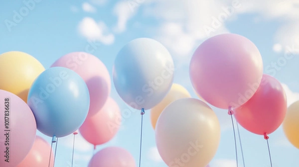 Obraz 五颜六色的气球背景