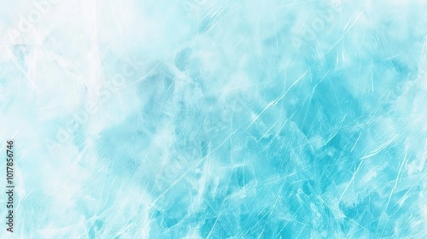 Fototapeta Blue ice texture background with geometric shapes