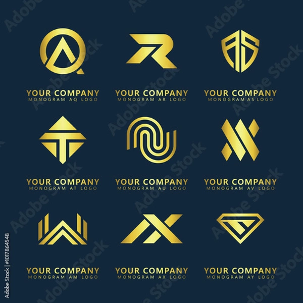 Obraz Monogram Logo Vector Art, Icons,, and Graphics