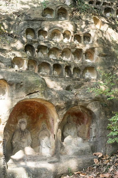 Obraz Buddha cave in Qixia Temple