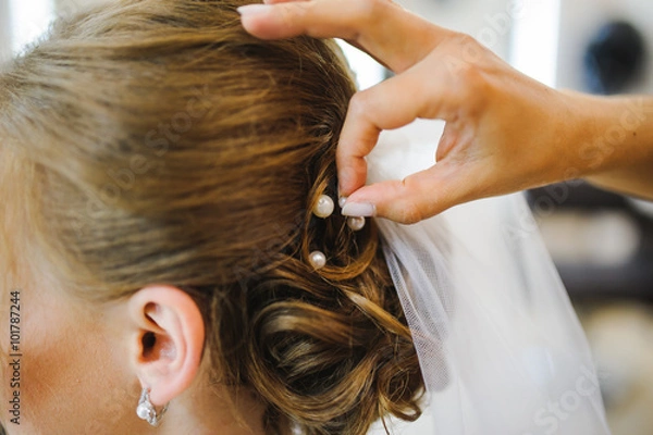 Obraz bride get a professional hair style