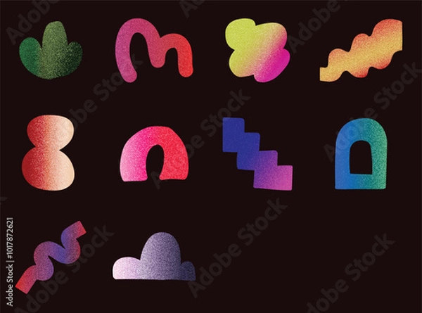 Fototapeta Risograph Abstract Shape
