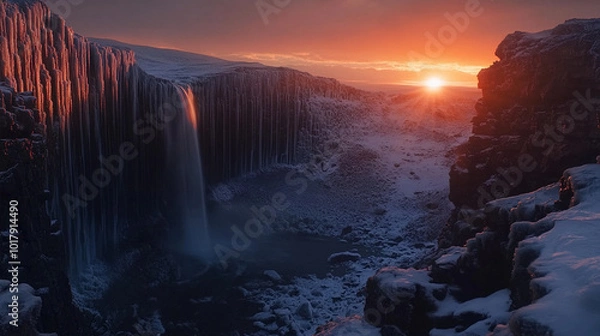 Obraz svartifoss瀑布