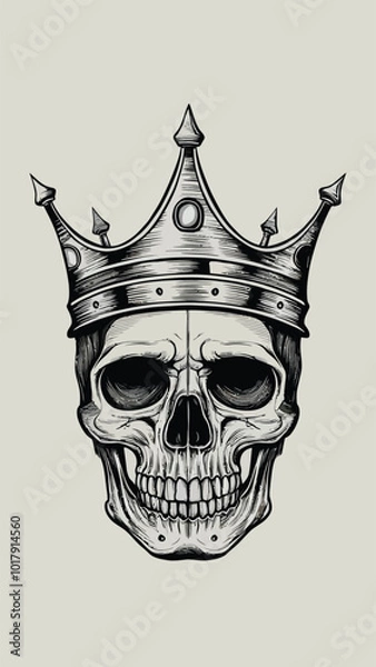 Obraz A Crowned Skull Illustration