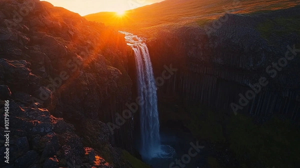 Obraz svartifoss瀑布