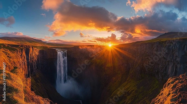 Obraz svartifoss瀑布