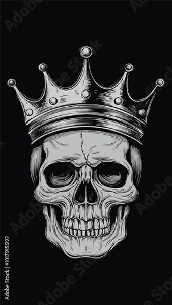 Obraz A Crowned Skull Illustration