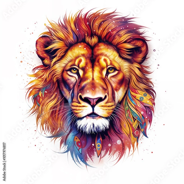 Fototapeta lion head vector