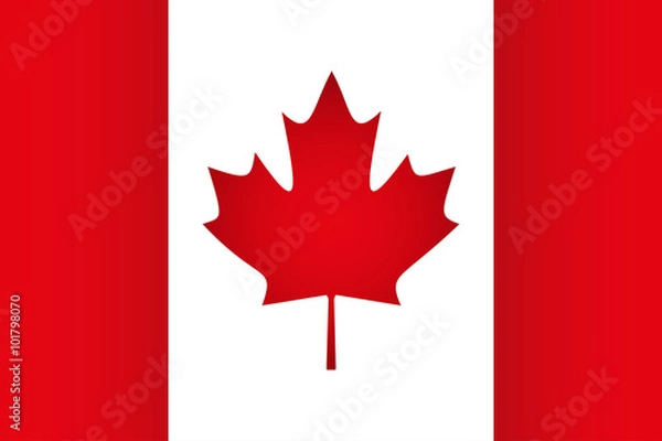 Obraz a large Canadian flag with shadows