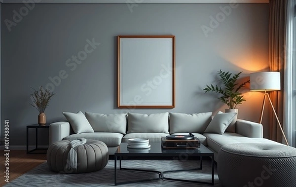 Fototapeta Exploring Living Room Designs Through 3D Visualization