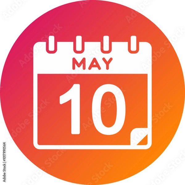 Fototapeta 10 May Vector Icon Design
