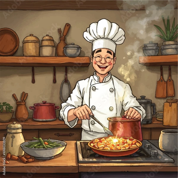 Obraz chef preparing food
