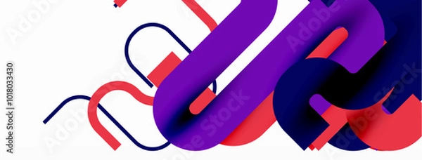 Obraz Wave lines minimal abstract background