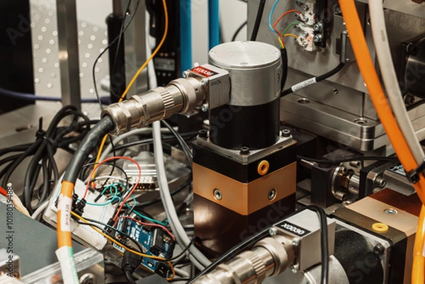 Fototapeta stepper motor with cables