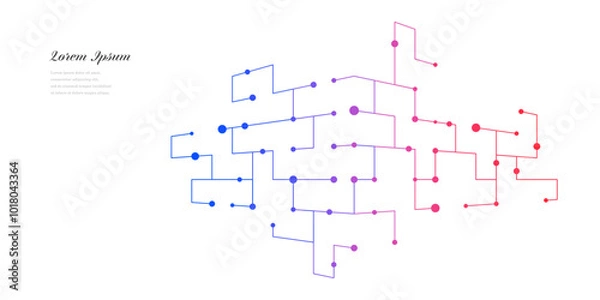 Obraz 幾何学 抽象 四角形 回路 科学 背景 透過