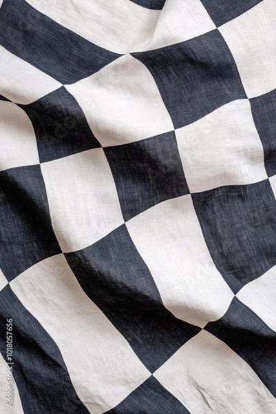 Obraz wavy checkered fabric texture