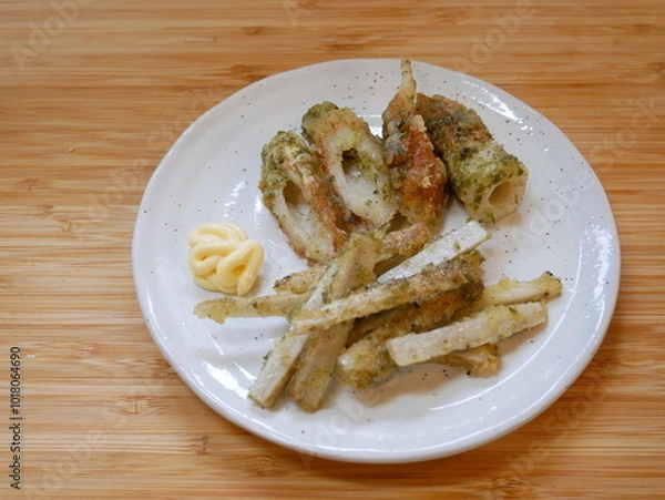Obraz ちくわとゴボウの磯辺揚げ、