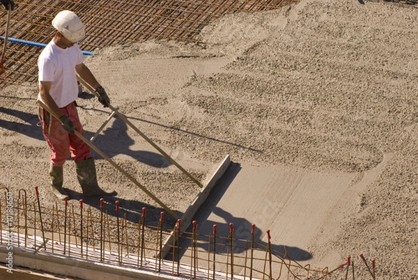 Obraz Chantier-btp-chape-ciment