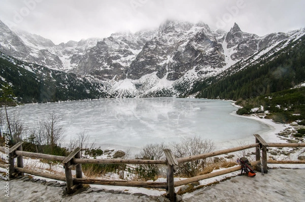 Obraz Zimowy szlak na Rysy ,Tatry Wysokie Polska,
