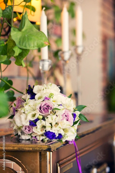 Obraz bridal bouquet from roses