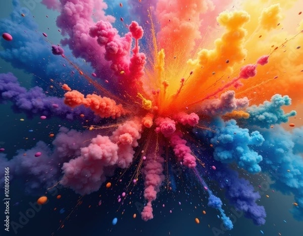 Obraz abstract watercolor background with blots