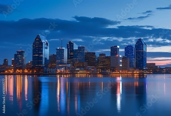 Fototapeta blue city