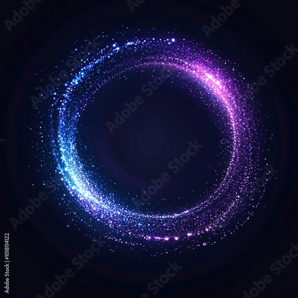 Fototapeta circle lens flare, circle pattern in dark background
