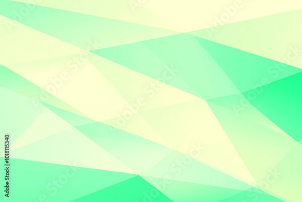 Fototapeta ライトグリーンの背景、ミント、幾何学模様、ポリゴン、ビジネス