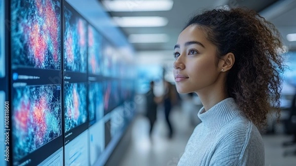 Obraz Researchers discuss CRISPR advancements in a conference room during a collaborative meeting