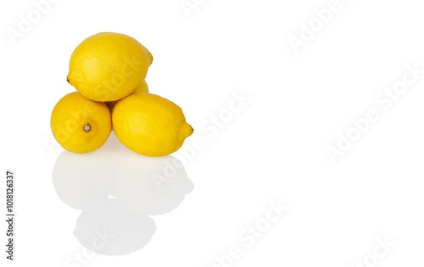 Fototapeta Lemons, white background
