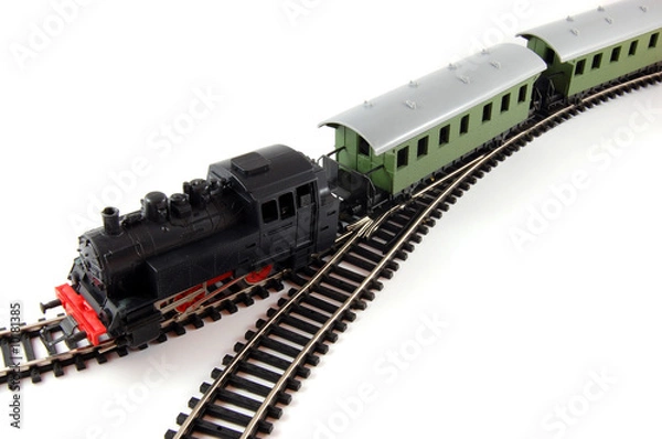 Obraz Toy Steam Train and two cabooses