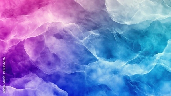 Obraz Colorful smoke pattern with shades of purple and blue, abstract background.