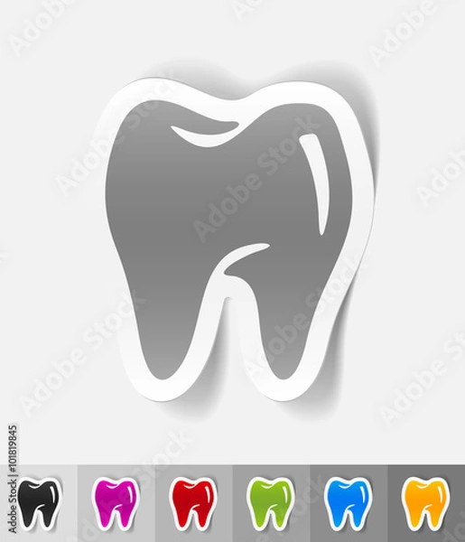Obraz realistic design element. tooth