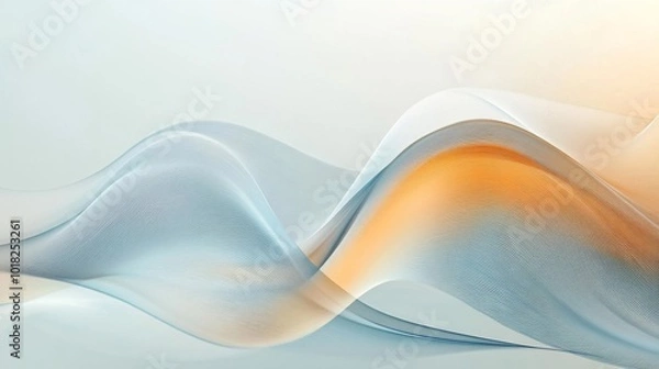 Fototapeta Abstract Wave Pattern with Blue and Orange Hues
