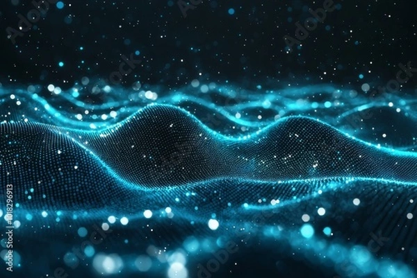 Fototapeta Digital Technology background of data and network