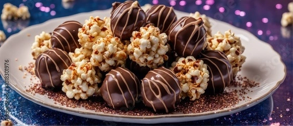 Obraz Chocolate Popcorn Truffles